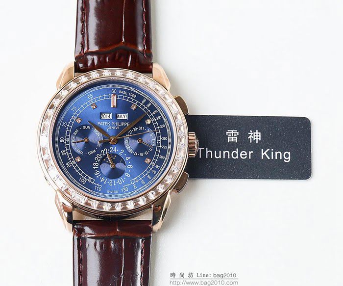 百達翡麗PATEK PHILPPE LS精品 超級複雜功能計時系列 機芯29-535升級版 全鋼鍍納米鉑金表殼 小牛皮帶 高檔男士腕表  wssb4227